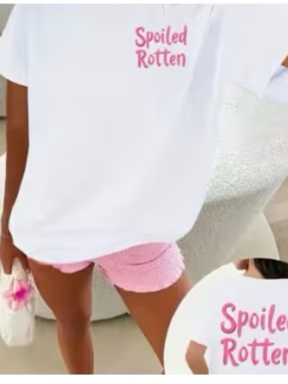 Women’s White 'Spoiled Rotten' Graphic T-shirt